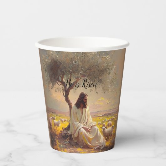 Jesus Christ Religious Easter Catholic  紙コップ (正面)