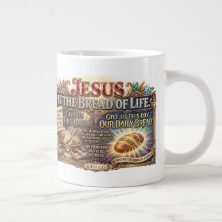 Jesus Christ Reveals Bread Of Life Truth ジャンボコーヒーマグカップ