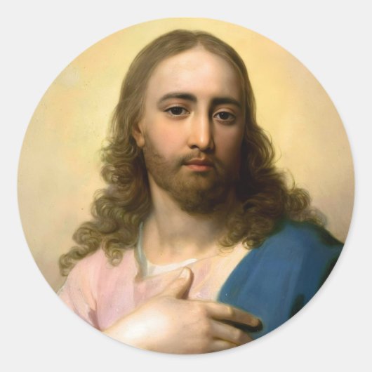 Jesus Christ Round Sticker ラウンドシール (正面)