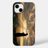 Jesus Christ Silhouette Holy Light Sunset Case Case-Mate iPhoneケース (裏面)