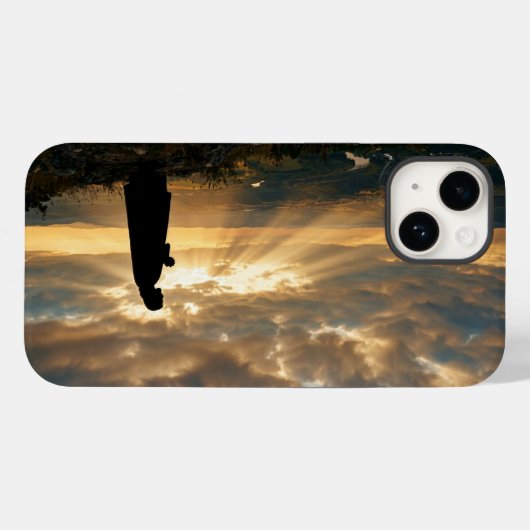 Jesus Christ Silhouette Holy Light Sunset Case Case-Mate iPhoneケース (裏面 (横))