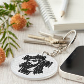 Jesus Christ Spiritual Art Keychain - Religious Ke キーホルダー (正面右)
