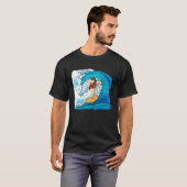 Jesus Christ Surfing Summer Surfer Surfboard Tシャツ (正面フル)
