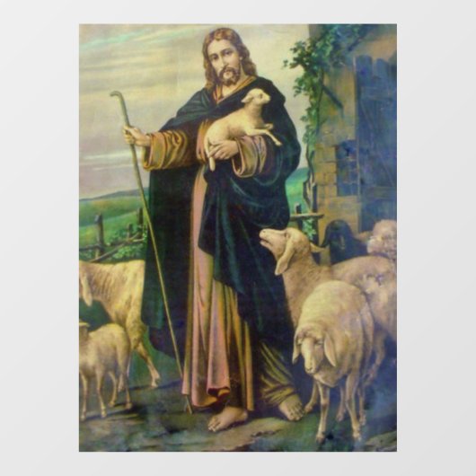 JESUS CHRIST THE GOOD SHEPHERD ウィンドウサイン (シート)