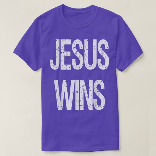 Jesus Christ Wins Christian Pastor Gift Novelty Go Tシャツ (デザイン正面)