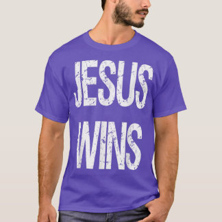 Jesus Christ Wins Christian Pastor Gift Novelty Go Tシャツ
