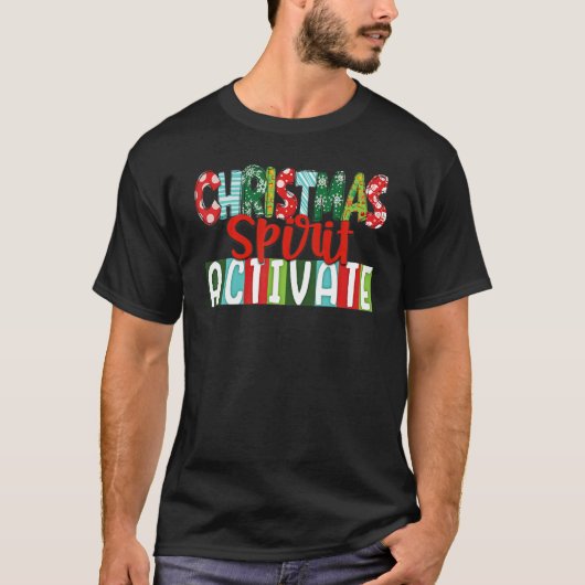 Jesus Christians Christmas Spirit Activate Religio Tシャツ (正面)
