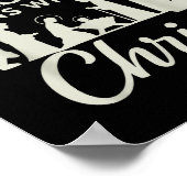 Jesus Christmas Begins With Christ Pjs Pajamas Tod ポスター (角)