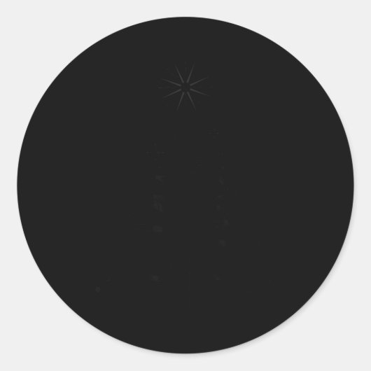 Jesus Christmas Tree Christian Bible Verse Snowfla ラウンドシール (正面)