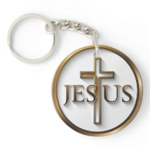 Jesus Circle Keychain – 両面Aiデザイン