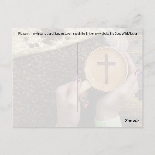 Jesus & Coffee – ポストカード (裏面)