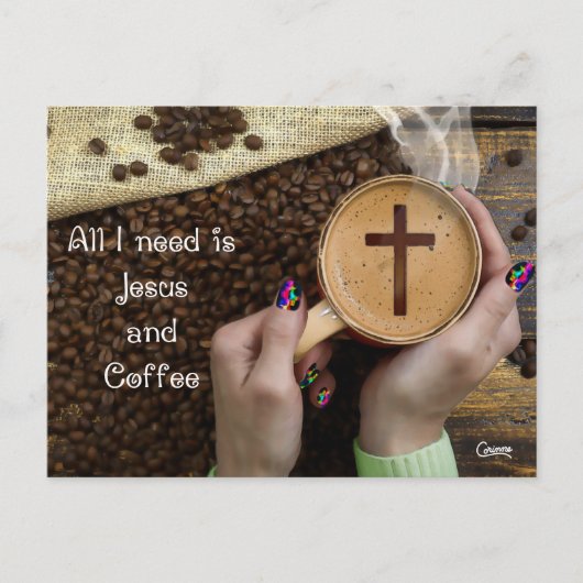 Jesus & Coffee – ポストカード (正面)