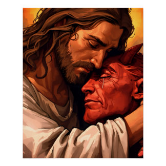 Jesus Comforting Lucifer  ポスター