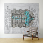 Jesus Cross Guard a DoorTシャツ タペストリー (インサイチュ(横))