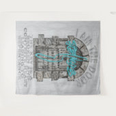 Jesus Cross Guard a DoorTシャツ タペストリー (正面(横))