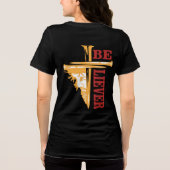 Jesus Cross Nail Design – Powerful Christian トライブレンドＴシャツ (裏面)