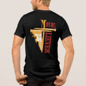 Jesus Cross Nail Design – Powerful Christian トライブレンドＴシャツ (裏面)