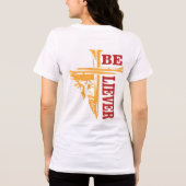 Jesus Cross Nail Design – Powerful Christian トライブレンドTシャツ (裏面)