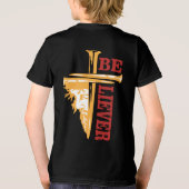 Jesus Cross Nail Design – Powerful Christian トライブレンドTシャツ (裏面)