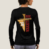 Jesus Cross Nail Design – Powerful Christian トライブレンドＴシャツ (背面)