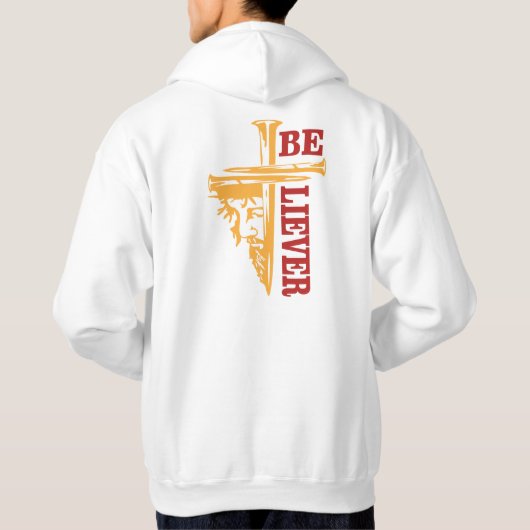 Jesus Cross Nail Design – Powerful Christian パーカ (裏面)