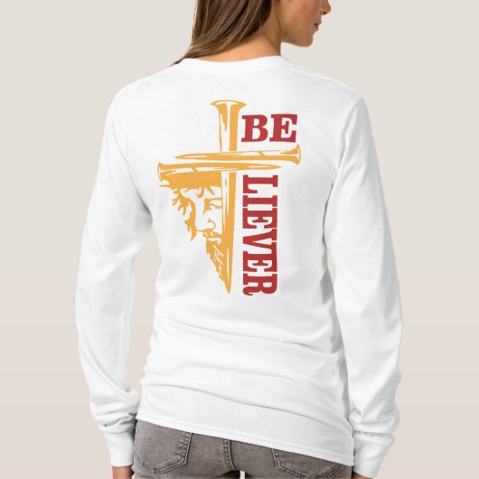 Jesus Cross Nail Design – Powerful Christian Tシャツ (裏面)