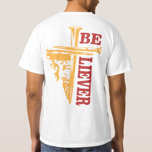 Jesus Cross Nail Design – Powerful Christian Tシャツ (裏面)