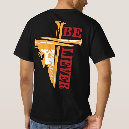 Jesus Cross Nail Design – Powerful Christian Tシャツ (裏面)