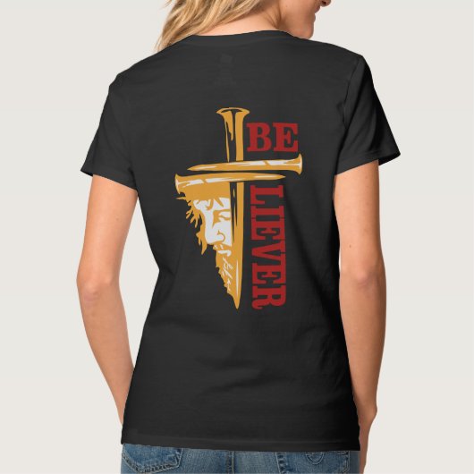 Jesus Cross Nail Design – Powerful Christian Tシャツ (裏面)