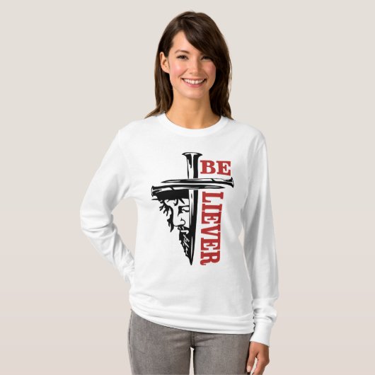 Jesus Cross Nail Design – Powerful Christian Tシャツ (正面フル)