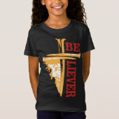 Jesus Cross Nail Design – Powerful Christian Tシャツ (正面)