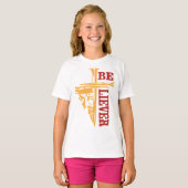 Jesus Cross Nail Design – Powerful Christian Tシャツ (正面フル)