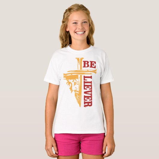 Jesus Cross Nail Design – Powerful Christian Tシャツ (正面フル)