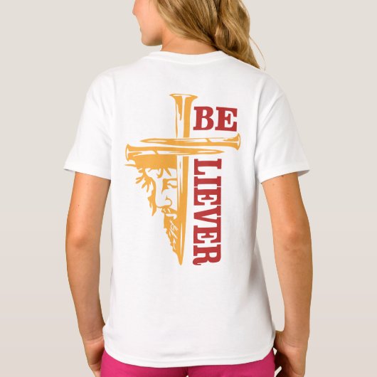 Jesus Cross Nail Design – Powerful Christian Tシャツ (裏面)