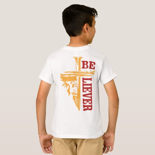 Jesus Cross Nail Design – Powerful Christian Tシャツ (裏面フル)