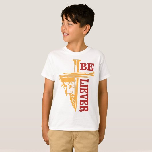 Jesus Cross Nail Design – Powerful Christian Tシャツ (正面フル)