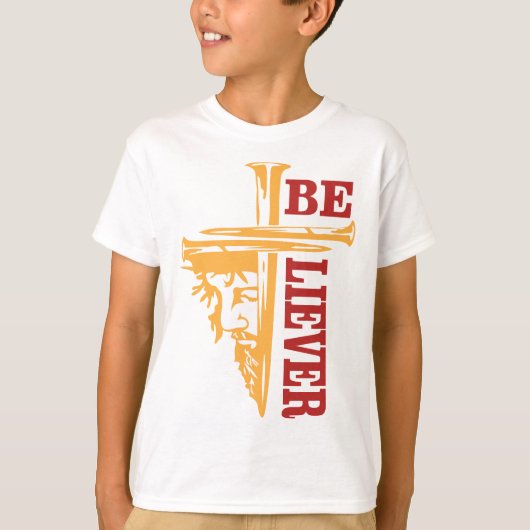 Jesus Cross Nail Design – Powerful Christian Tシャツ (正面)