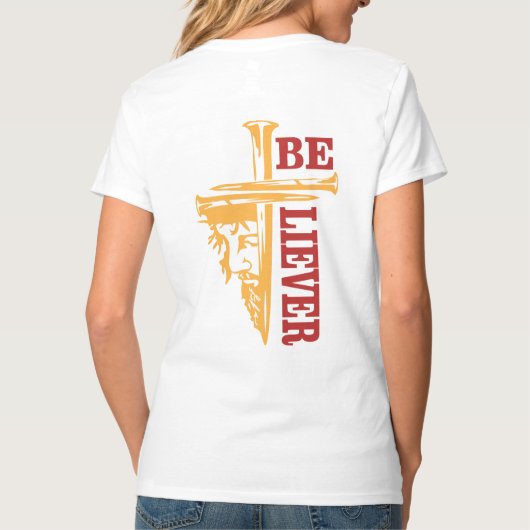 Jesus Cross Nail Design – Powerful Christian Tシャツ (裏面)