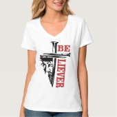 Jesus Cross Nail Design – Powerful Christian Tシャツ (正面)