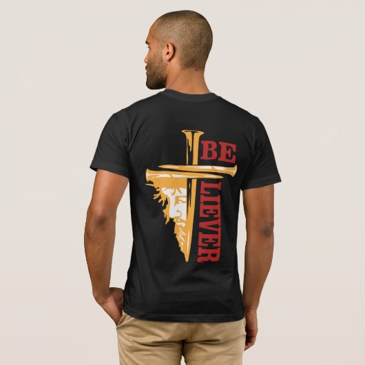 Jesus Cross Nail Design – Powerful Christian Tシャツ (裏面フル)