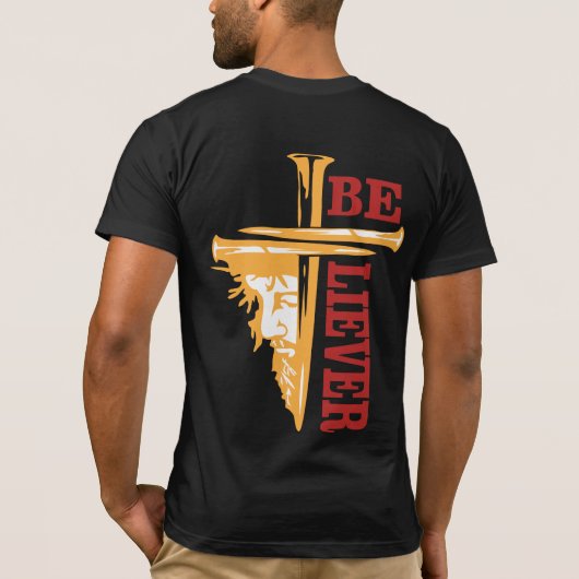 Jesus Cross Nail Design – Powerful Christian Tシャツ (裏面)