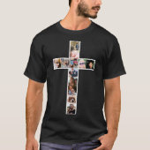 Jesus Cross Photo Collage Tシャツ (正面)