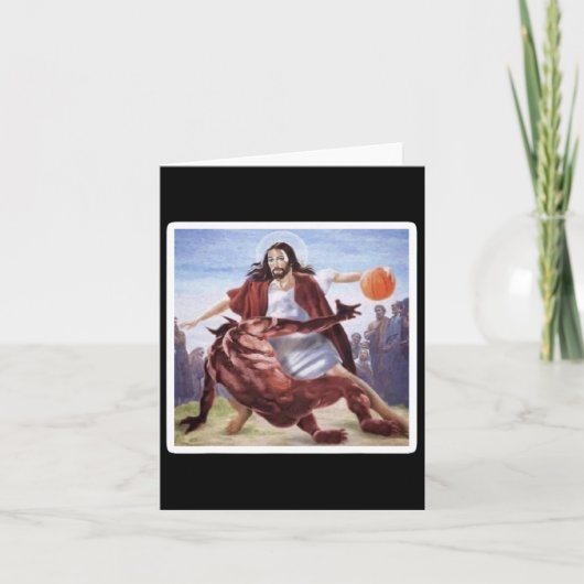 Jesus Crossing Up Satan Bysketbyll カード (正面)