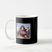 Jesus Crossing Up Satan Sketll コーヒーマグカップ (左)