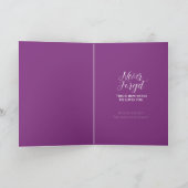 Jesus Crucified Blessed Easter Card Purple カード (内部)