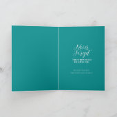 Jesus Crucified Blessed Easter Card Teal カード (内部)