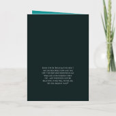 Jesus Crucified Blessed Easter Card Teal カード (裏面)