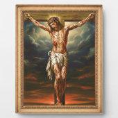 Jesus Crucified for Our Sins Realistic Plaque フォトプラーク (正面)