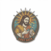 Jesus Crushed USB Flash Drive Lost Data Humor_1 シール (正面)