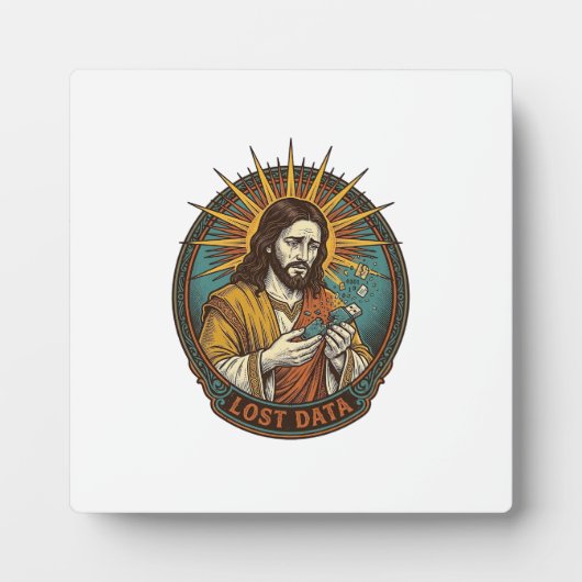 Jesus Crushed USB Flash Drive Lost Data Humor_1 フォトプラーク (正面)
